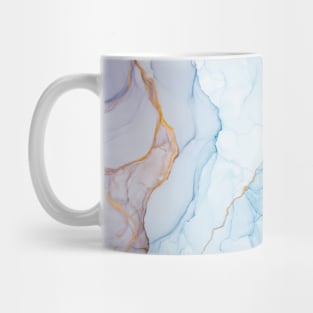 Abstract painting colorful liquid alcohol ink. Abstract artwork made with translucent ink colors. Mug